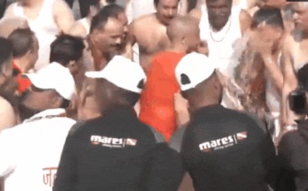 Watch: Yogi Adityanath leads UP cabinet to Maha Kumbh, takes holy dip