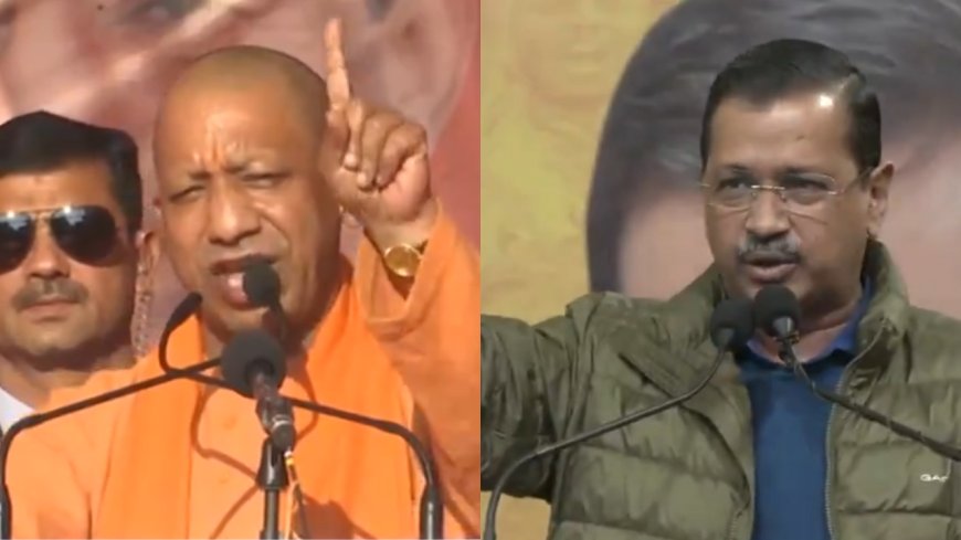 UP CM Yogi asks whether Kejriwal can 'bathe in Yamuna,' slams AAP for turning river into 'dirty drain'; Kejriwal hits back