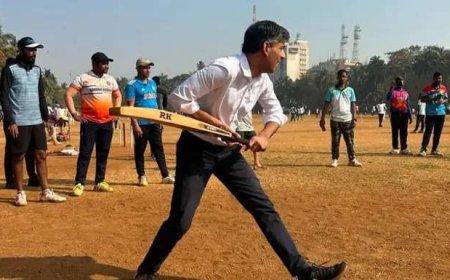 Former UK PM Rishi Sunak plays cricket in Mumbai, 'Managed not to get out too many times'