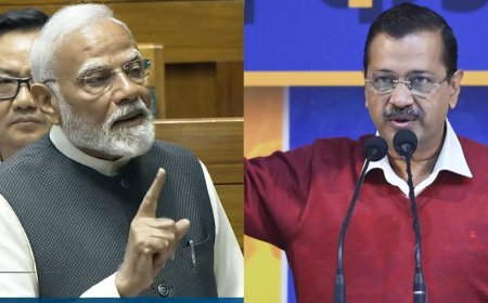 In Lok Sabha address, PM Modi renews 'sheesh mahal, AAP-da' attack on Arvind Kejriwal