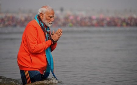 'Moment of divine connection': PM Modi takes holy dip at Sangam in Maha Kumbh; watch video