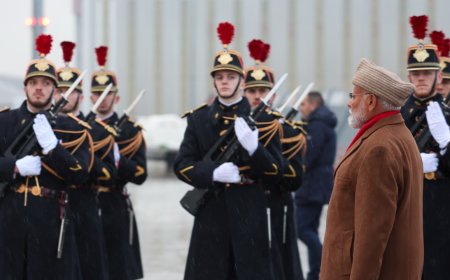 PM Modi lands in Paris ahead of AI summit