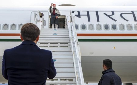 Unique display of camaraderie: Macron comes to airport to bid farewell to PM