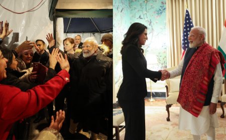 PM Modi welcomed by Indian diaspora in US, meets Tulsi Gabbard: Top developments
