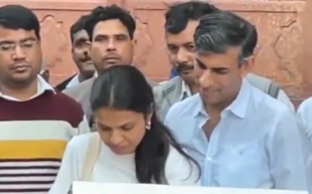 Watch: Former UK PM Rishi Sunak tours Agra's Taj Mahal with wife, daughters and mother-in-law