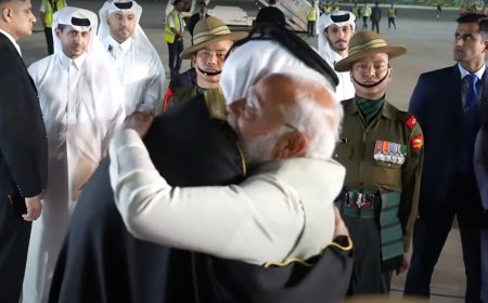 Watch: PM Modi personally receives Qatar Emir Al Thani at Delhi airport