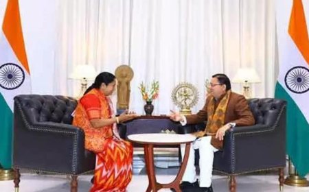 Uttarakhand CM Pushkar Singh Dhami meets newly-elected Delhi CM Rekha Gupta