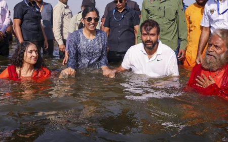 Maha Kumbh 2025: Isha Ambani takes holy dip with husband Anand Piramal at Triveni Sangam