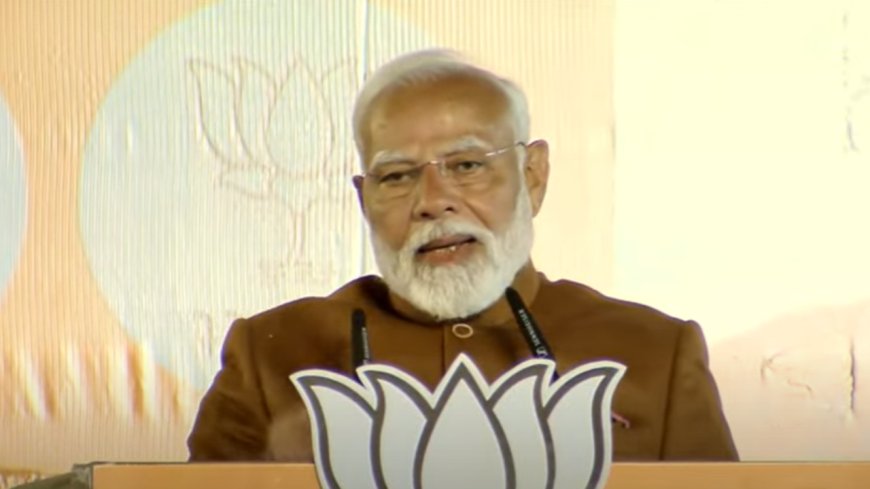 PM Modi pauses speech to enquire about BJP worker's health at party office