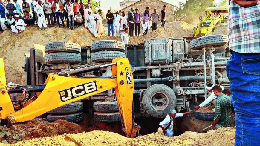Three women labourers, toddler killed as dumper falls on them