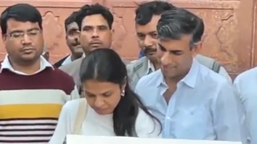 Watch: Former UK PM Rishi Sunak tours Agra's Taj Mahal with wife, daughters and mother-in-law
