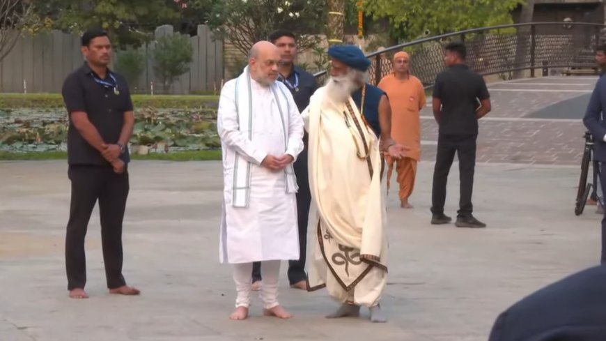 Watch: Home minister Amit Shah attends Maha Shivratri celebrations at Sadhguru's Isha Foundation in Coimbatore