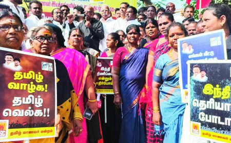 Protest against three-language policy in Tamil Nadu reaches Dallas