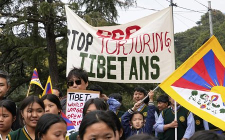 Scuffle occurs outside Chinese Embassy in India as Tibetans mark uprising anniversary