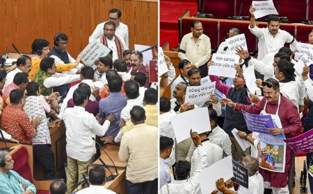 'Mishra held my collar, pushed me': BJP, Congress engage in scuffle in Odisha assembly - watch