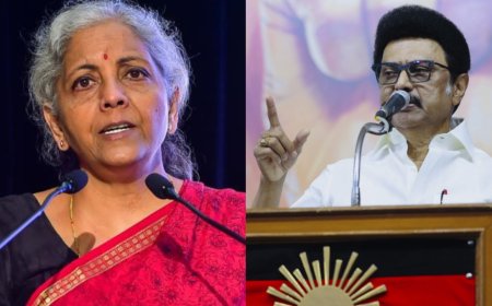 'Dangerous mindset': Finance minister Sitharaman slams MK Stalin for dropping rupee symbol in Tamil Nadu budget logo