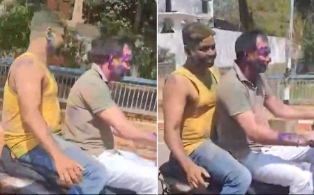 'Paltu chacha kahan hain?': Tej Pratap's scooter ride outside Nitish Kumar's house on Holi - Watch