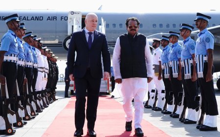 New Zealand PM arrives in Delhi for Raisina Dialogue, to meet PM Modi and President Murmu