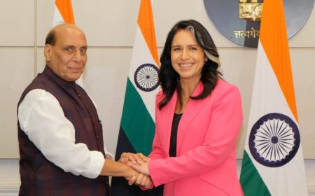 Defence minister Rajnath Singh meets US intel chief Tulsi Gabbard, discusses security ties