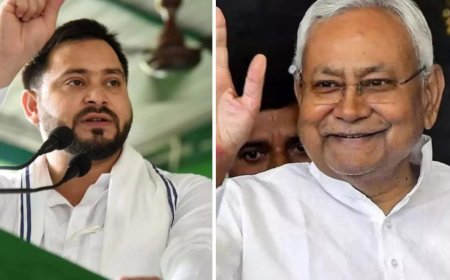 Tejashwi Yadav shares video of Nitish 'talking' during national anthem, raises questions on Bihar CM's health