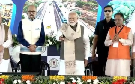 PM Modi launches over Rs 33,700 crore development projects in Chhattisgarh's Bilaspur, flags off MEMU train service