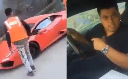 Lamborghini runs over several workers in Noida, 2 seriously injured