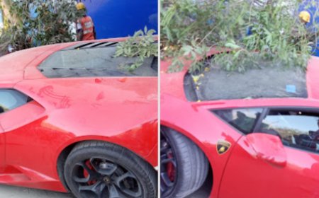 Lamborghini accident in Noida injures two workers; driver arrested