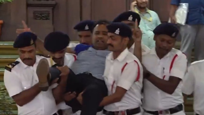Watch: 18 suspended BJP MLAs carried out of Karnataka assembly