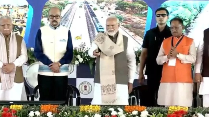 PM Modi launches over Rs 33,700 crore development projects in Chhattisgarh's Bilaspur, flags off MEMU train service
