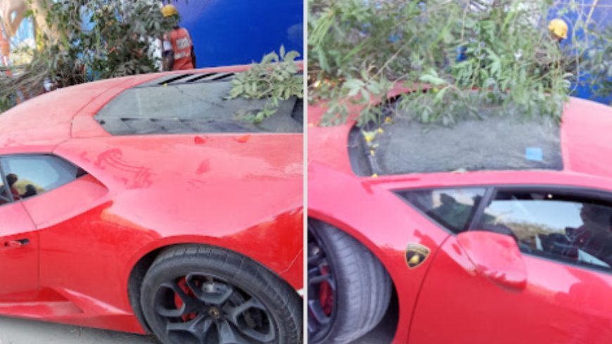Lamborghini accident in Noida injures two workers; driver arrested