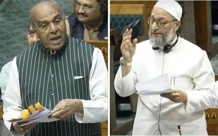 Waqf bill: Owaisi cites Gandhi, tears up copy of bill in protest; Jagdambika Pal counters