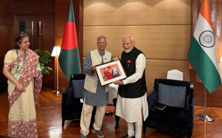 Bangladesh chief adviser Muhammad Yunus presents throwback picture to PM Modi at bilateral meet in Thailand