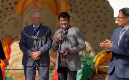 Sudarsan Pattnaik becomes first Indian to win UK’s Fred Darrington Sand Master Award