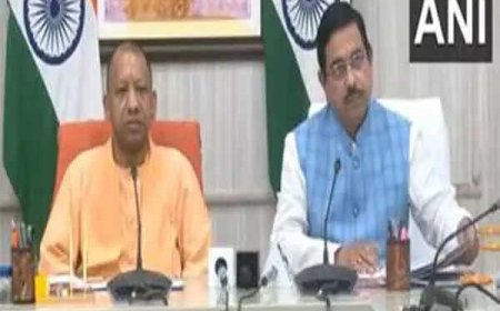 UP CM Yogi Adityanath and Union minister Pralhad Joshi hold review meeting on wheat procurement
