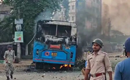 Fresh protests over Waqf Act in Bengal, 11 policepersons hurt