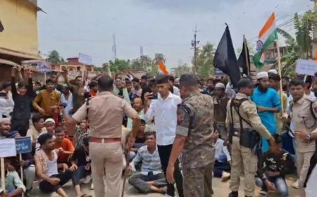 Silchar protesters hurl stones at cops, get lathi charged