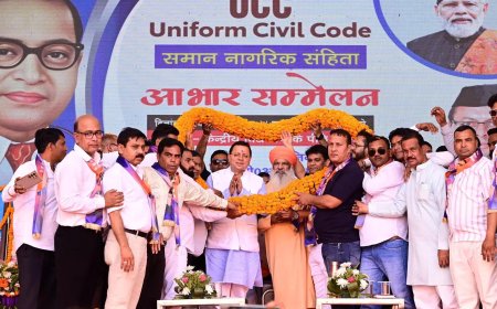 Uttrakhand CM Pushkar Singh Dhami honored by Dr BR Ambedkar Mahamanch for implementing UCC