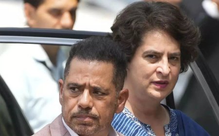 Robert Vadra appears before ED for third straight day in Haryana land deal probe; wife Priyanka Gandhi accompanies him