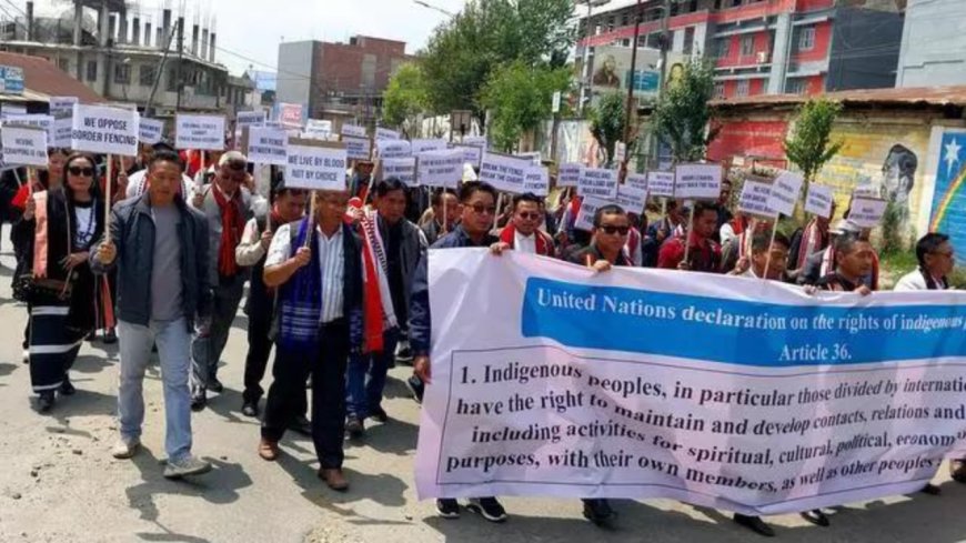 Rally in Manipur against Myanmar border fence