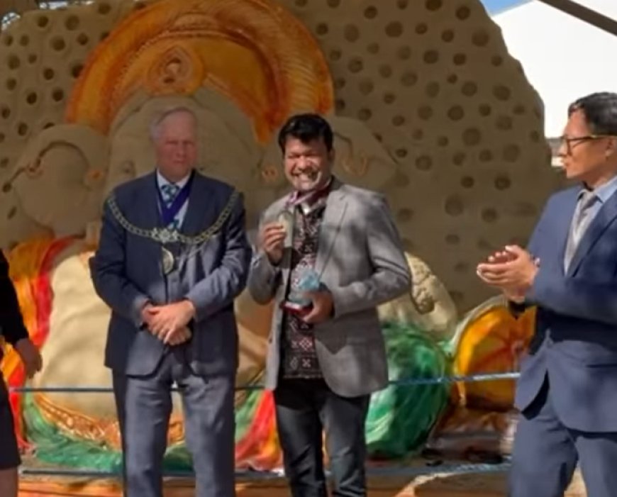 Sudarsan Pattnaik becomes first Indian to win UK’s Fred Darrington Sand Master Award