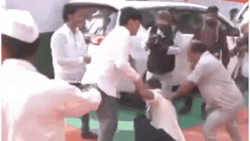 Watch: After Rahul Gandhi's visit, Congress workers chase man away from Patna office