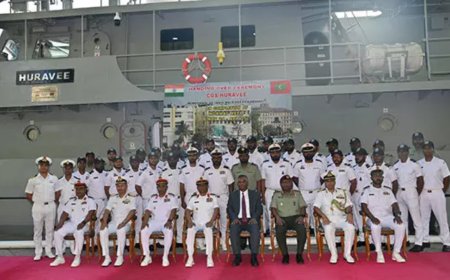 INS Kochi arrives at Male, hands over coast guard ship 'Huravee' to Maldives
