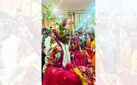 Ailing bride in arms, man takes 'saat phere' in hospital