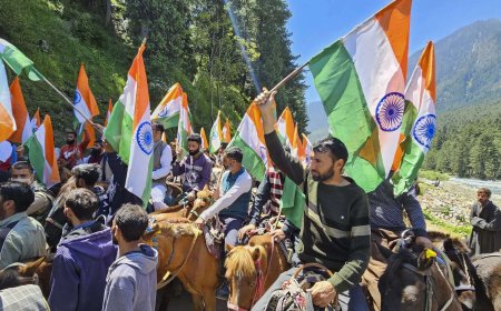 BJP takes Tiranga rally to Pahalgam, thousands march in Srinagar