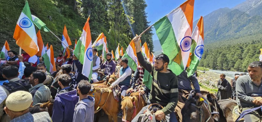 BJP takes Tiranga rally to Pahalgam, thousands march in Srinagar