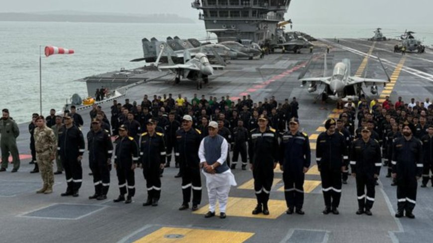 'Pakistan would have been divided into four parts if Navy … ': Rajnath Singh's warning to Pakistan from INS Vikrant