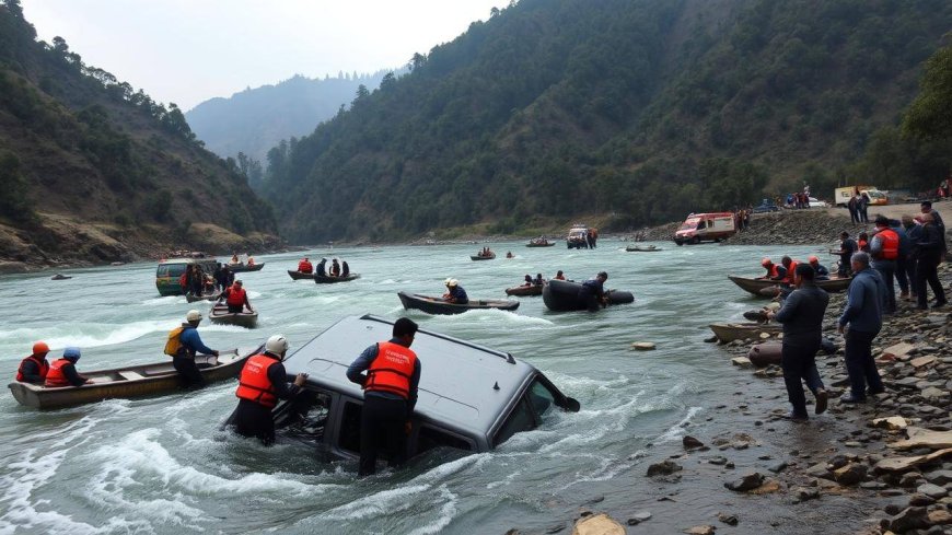 Vehicle falls into Teesta in Sikkim; 1 dead, 8 missing