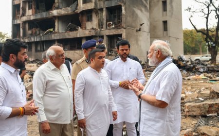 'Scene of devastation is saddening': PM Modi visits Air India plane crash site; watch video