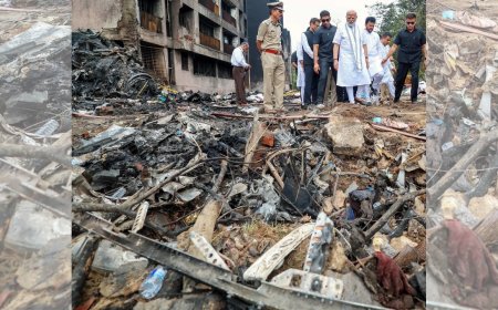 Air India plane crash: 'A metal piece fell on him from the sky'