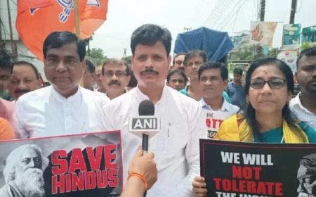 'Not just a building': BJP in Agartala protests attacks on Tagore's ancestral home, minorities in Bangladesh; Centre urged to take note